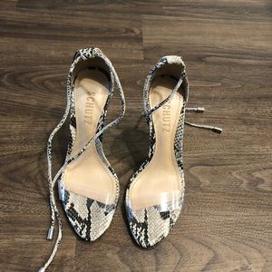 Schutz Snakeskin Heels